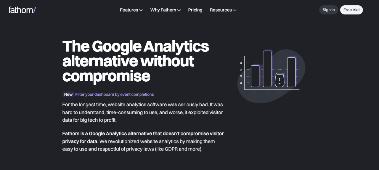 google analytics alternative fathom analytics